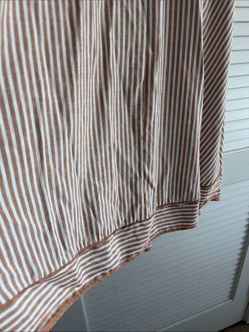 Aakaa White Tan Stripe Backless Halter Maxi Dress S - Picture 4 of 7